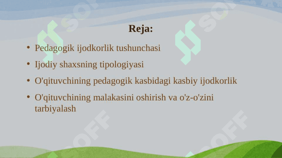 Pedagogik ijodning asosiy ko’rinishlari va yo’nalishlari 2