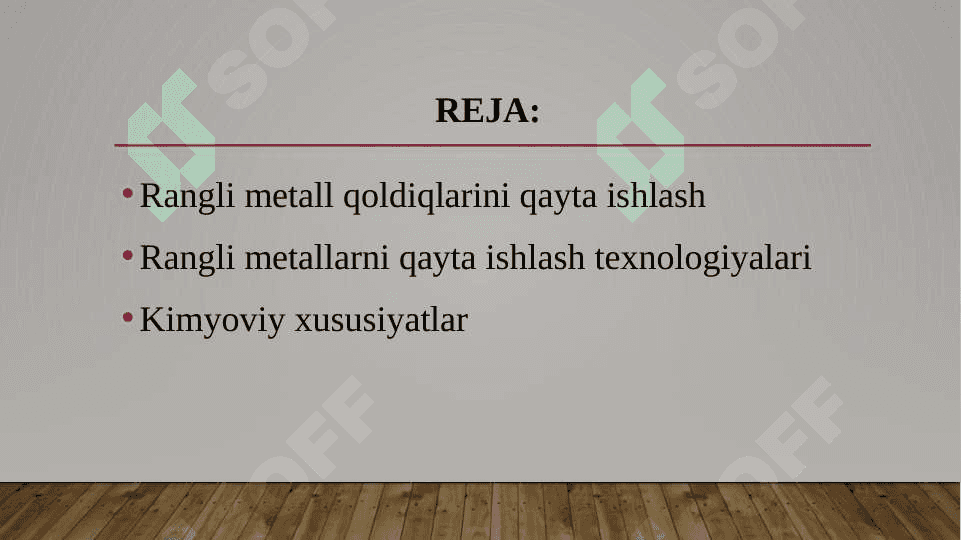Rangli metallarning va qotishmalarining qirindilari va ularni qayta ishlash 2
