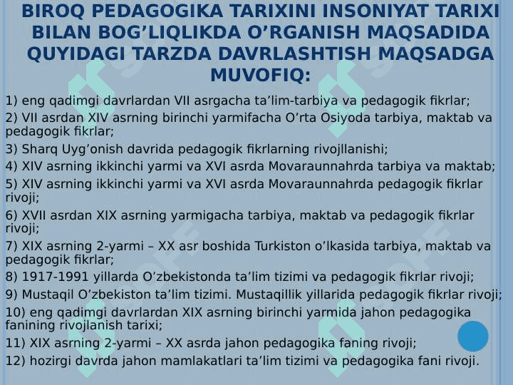 Pedagogika tarixi kursiga kirish. Eng qadimgi davrlardan VII asrgacha ta’lim-tarbiya va pedagogik fikrlar 8