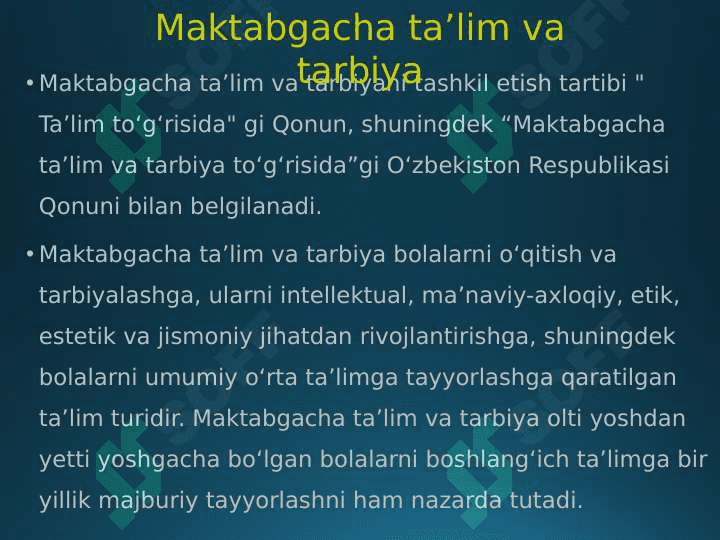 O’zbekiston Respublikasi ta’lim tizimi 3