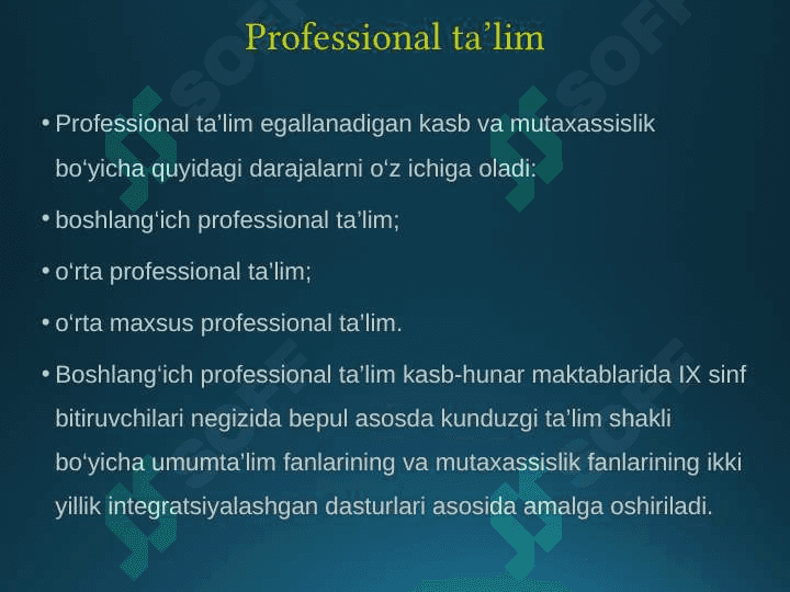 O’zbekiston Respublikasi ta’lim tizimi 8