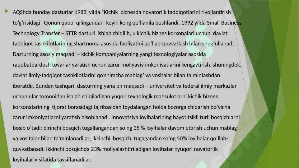 Jahon mamlakatlarida yaratilgan innovatsion loyihalar 8