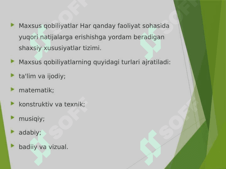 Kasbiy qobiliyatni shakllantirish yo'nalishlari 8