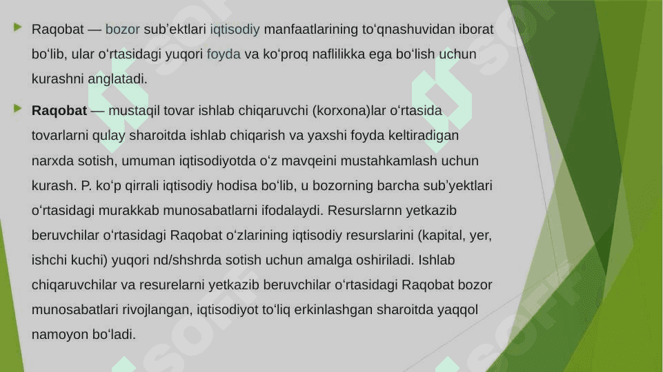 Xalqaro raqobat va uning zamonaviy sharoitda yuzaga chiqish xusisiyatlari 2