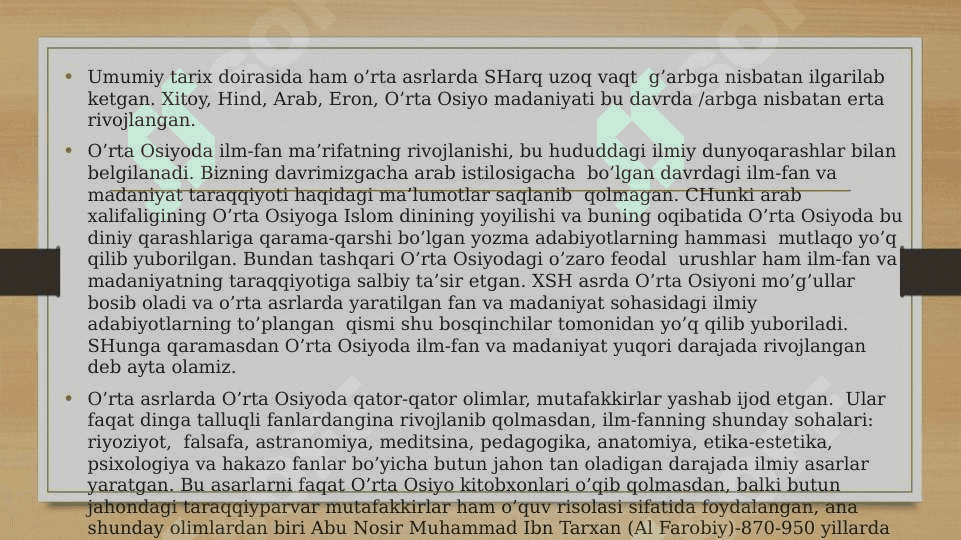 O'rta Osiyo olimlarining psixologiya faniga qo'shgan hissalari 2