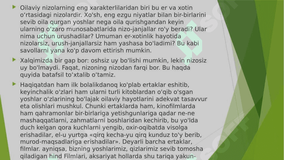 Oilada nizoli vaziyatlar va ularni bartaraf qilish 2