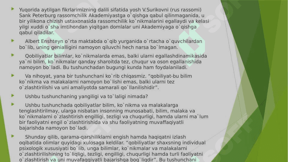 Qobiliyat haqida tushuncha 3