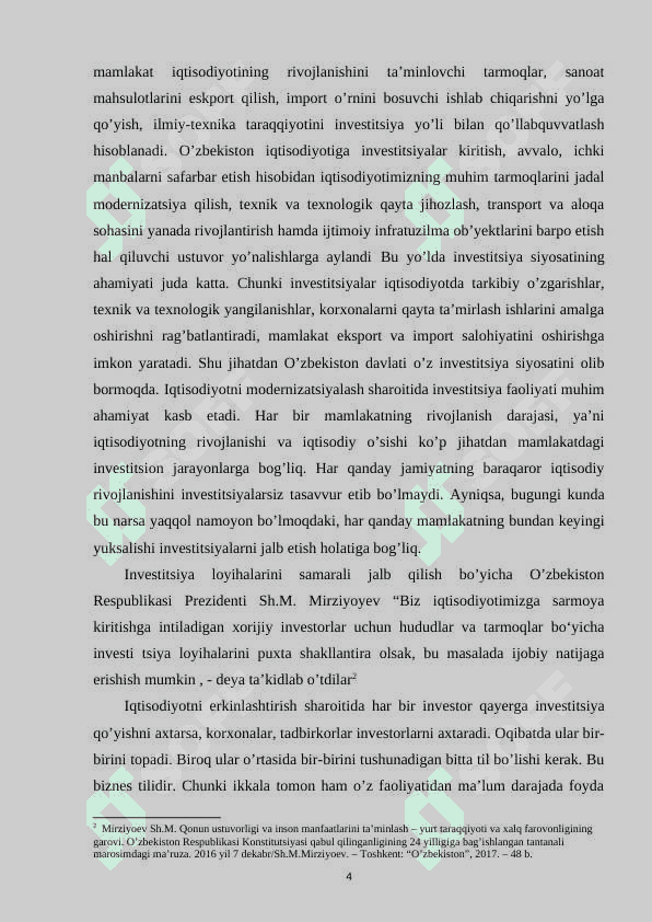 Davlat investitsiya siyosatining maqsadi  mohiyati va ustuvor yo’nalishlari 4