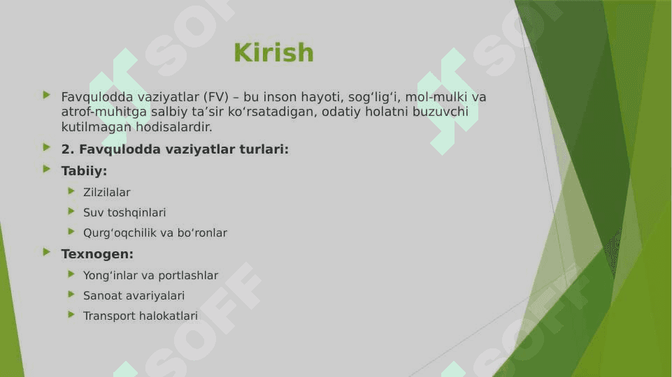 Favqulodda vaziyatlarda hayot xavfsizligini ta'minlash bo'yicha tadbirlarni rejalashtirish 3