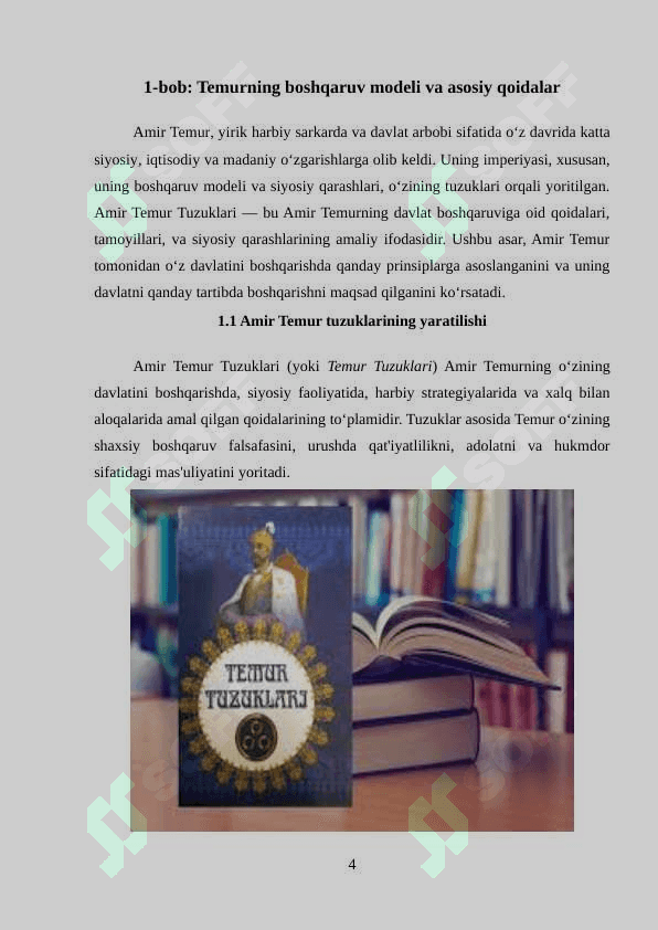 Amir TEMUR Tuzuklari. Davlat boshqaruvida muhim manba sifatida 4