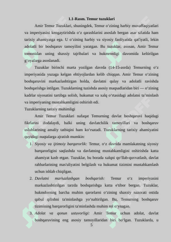 Amir TEMUR Tuzuklari. Davlat boshqaruvida muhim manba sifatida 5