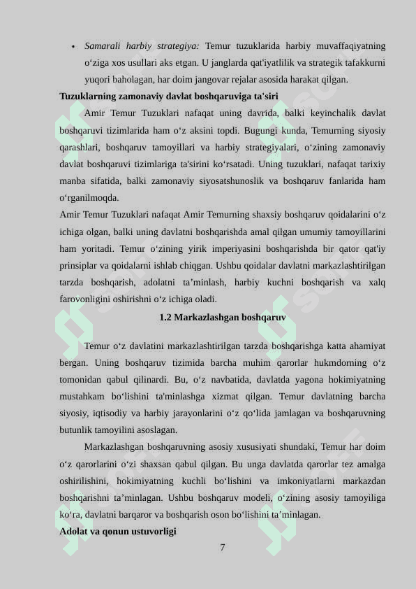Amir TEMUR Tuzuklari. Davlat boshqaruvida muhim manba sifatida 7