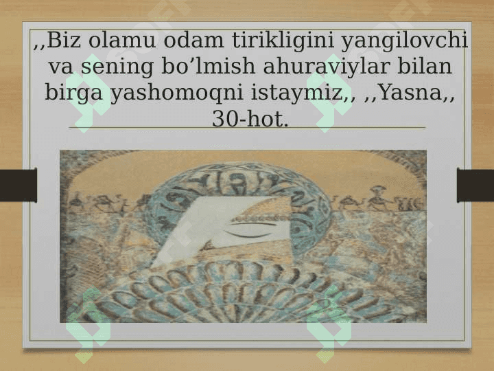 Zardushtiylikning vujudga kelishi 6