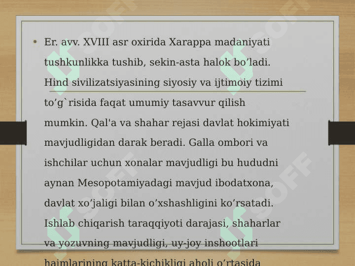 Qadimgi Hindiston sivilizatsiyasi 6