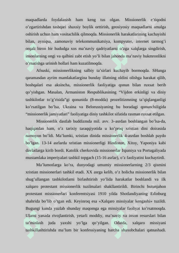 Missionerlik faoliyatida ijtimoiy tabaqalar bilan ishlash strategiyasi 4