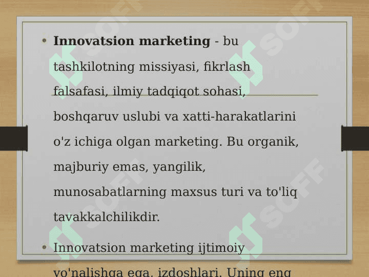 Innovatsion marketing turlari 2