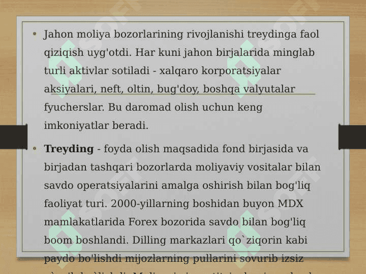 Treyding nima? 2
