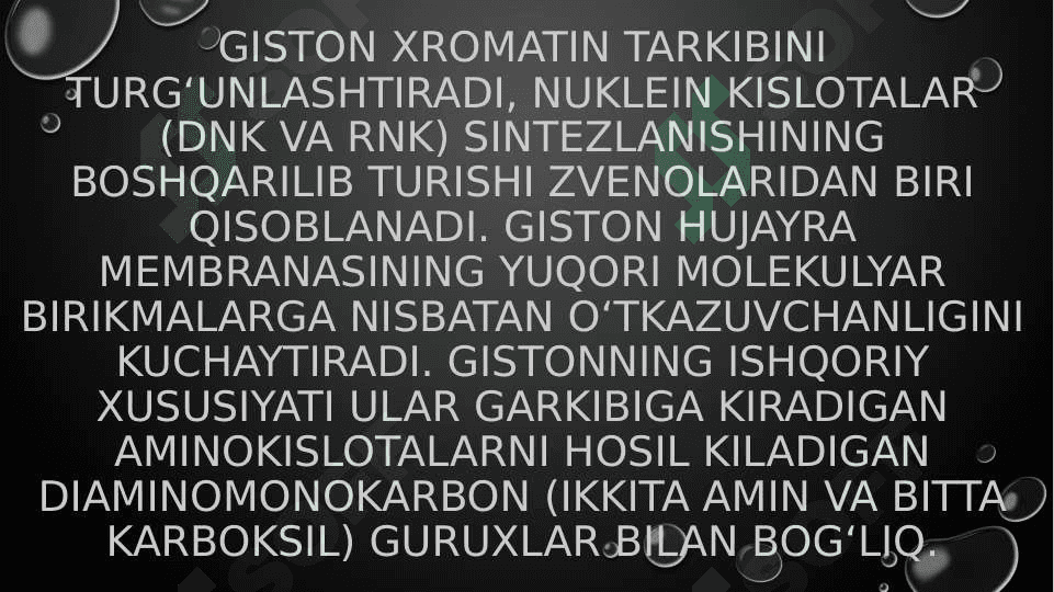 Metilspetsifik PZR gistonlarni modifikatsiyalash turlari 3