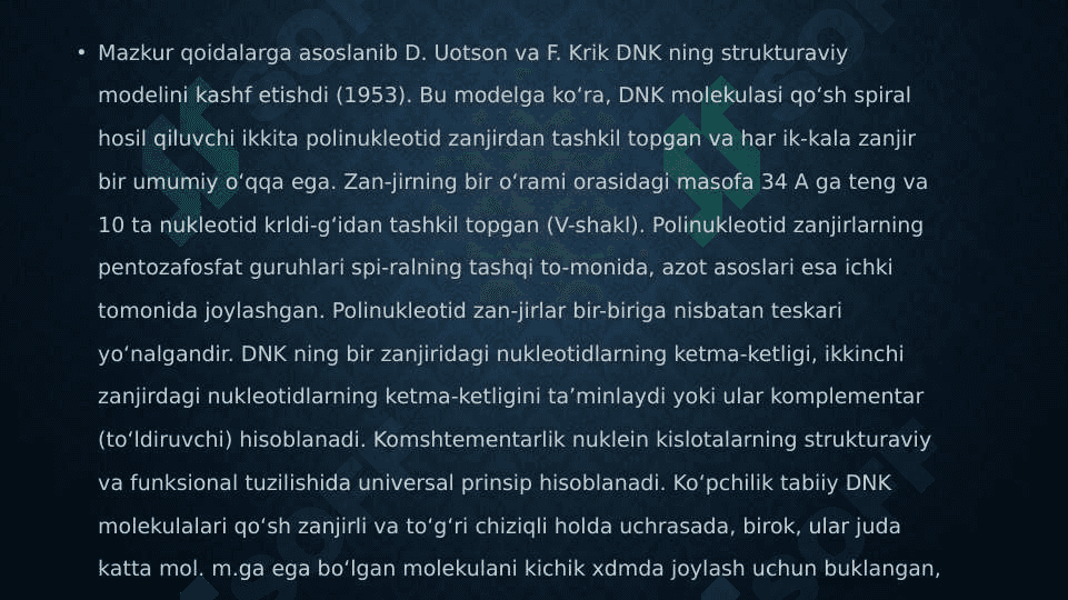 DNK va RNK tuzilishi, tarkibi ahamiyati 3