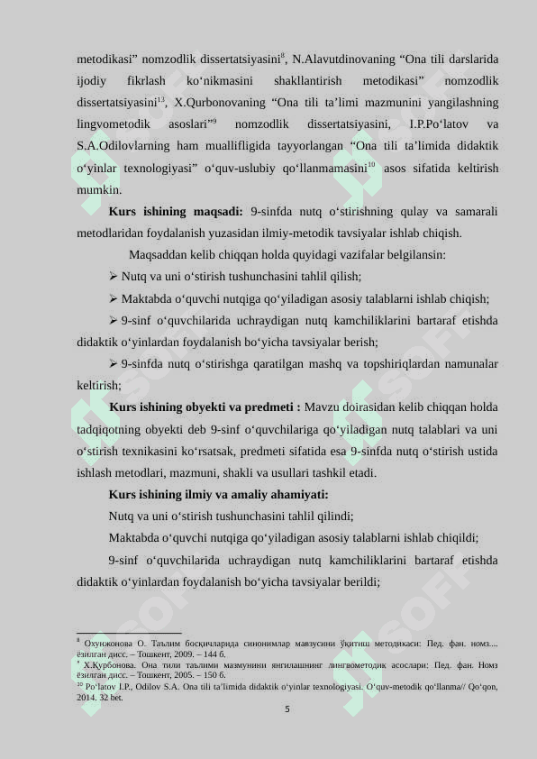 9-sinfda nutq o‘stirishga qaratilgan mashq va topshiriqlar ishlab chiqish 5