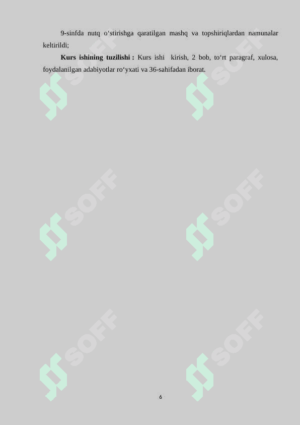 9-sinfda nutq o‘stirishga qaratilgan mashq va topshiriqlar ishlab chiqish 6