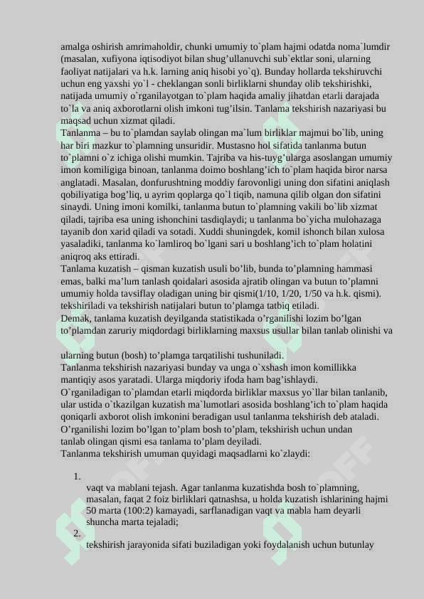 MUSTAQIL ISH.STATISTIKA FANI 2