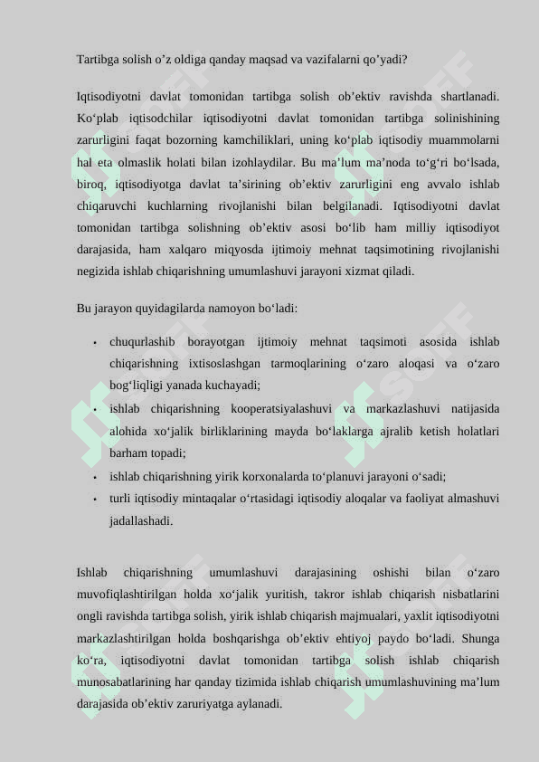 Korxonalar faoliyatini davlat tomonidan tartibga solish tartibi 7