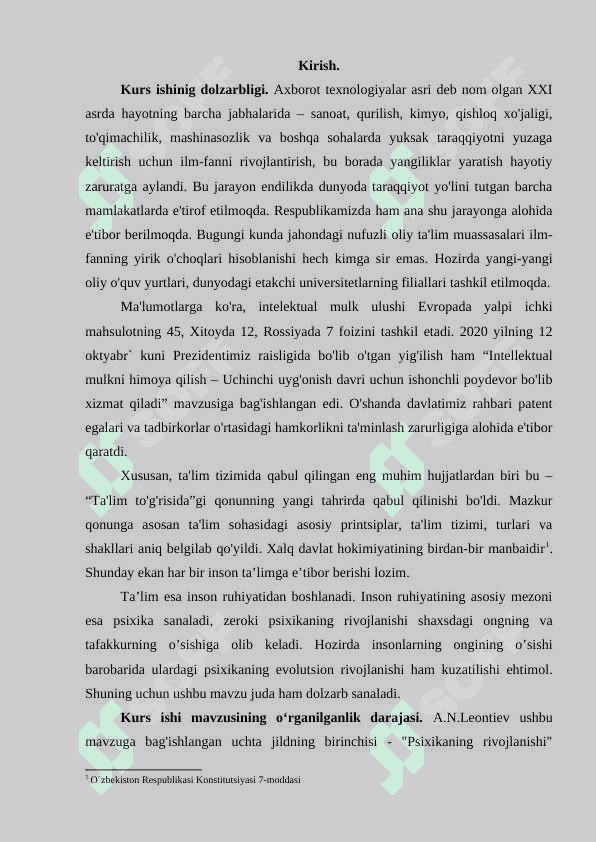 Psixikaning evolutsion bosqichi (Leontev bo‘yicha) 2