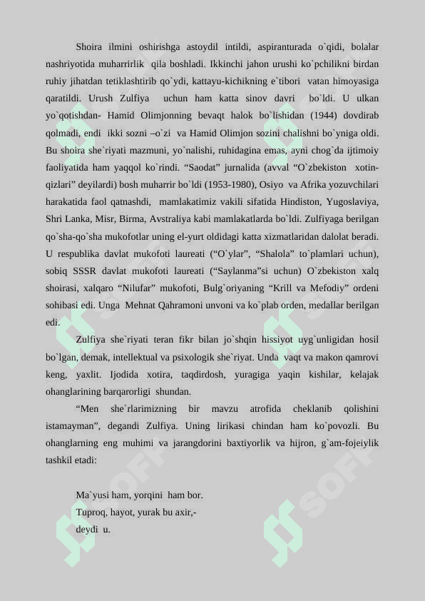 Zulfiya ijodi haqida referat 3
