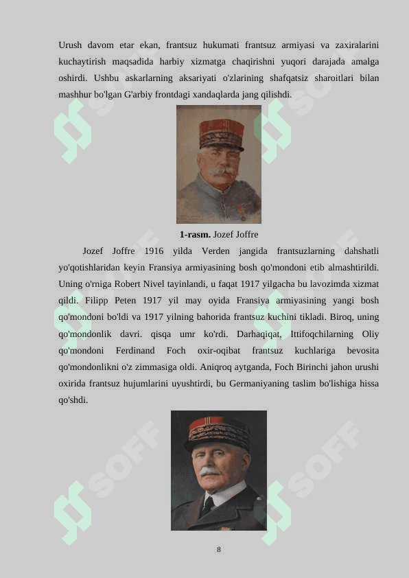 Birinchi jahon urushi yillarida Fransiya 8
