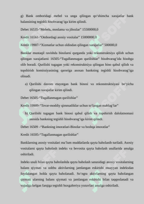 Bank ustav kapitalini shakllantirish hisobi. 7