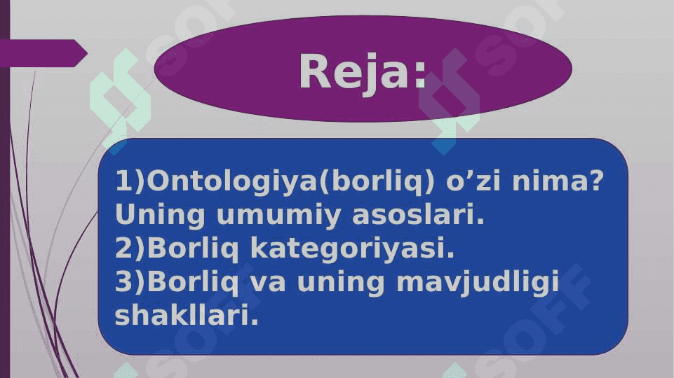 Ontologik va munasabatdosh kategoriyalarning uyg’unligi. 2