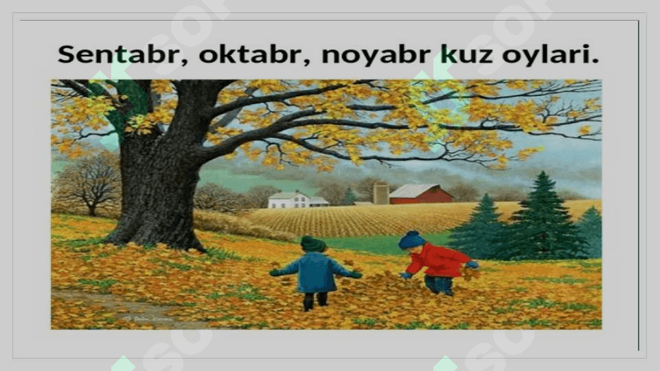 O’qish darslarida “ Oltin kuz – hosiling yuz” va “ Tabiatni seving va asrang” mavzularini o’rganish 6