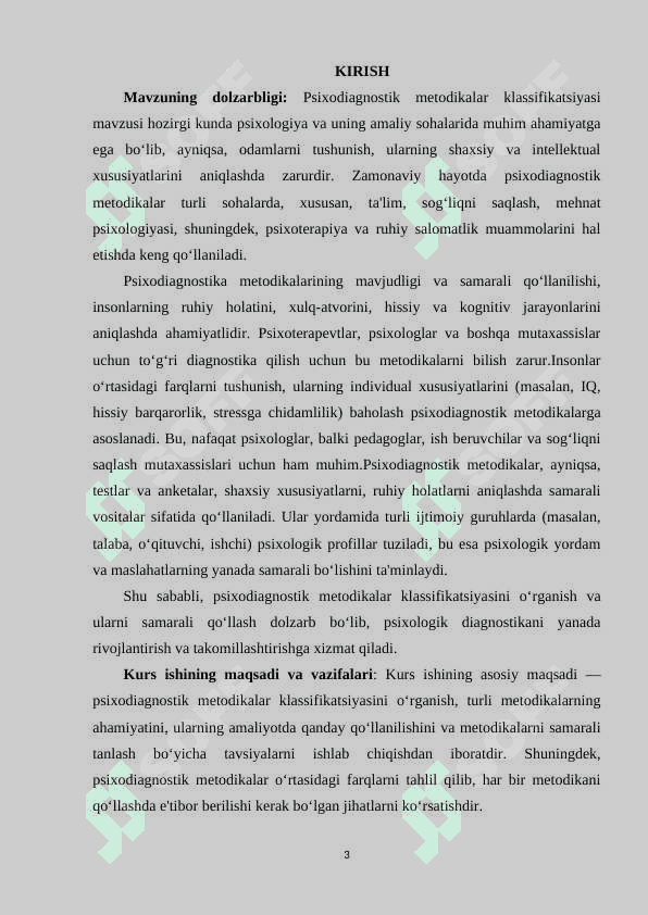 Amaliy topshiriq xarakteriga ko‘ra psixodiagnostik metodikalar klassifikatsiyasi 3