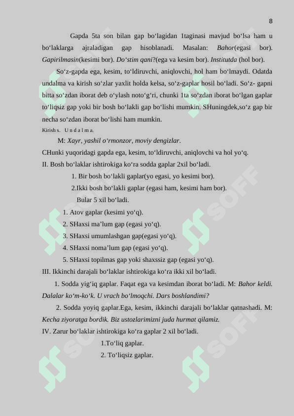 3-sinf ona tili darslarida gap ustida ishlash metodikasi 8