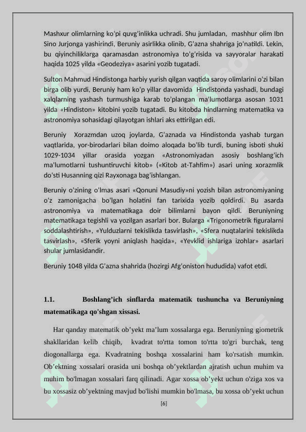 Beruniy matematikaga oid ishlarini kichik maktab yoshdagi o'quvchilarga tushintirish 6