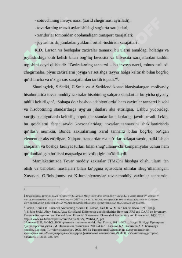 Budjet tashkilotlarida tovar moddiy zaxiralar nazoratining usullar va axborot manbalari 6