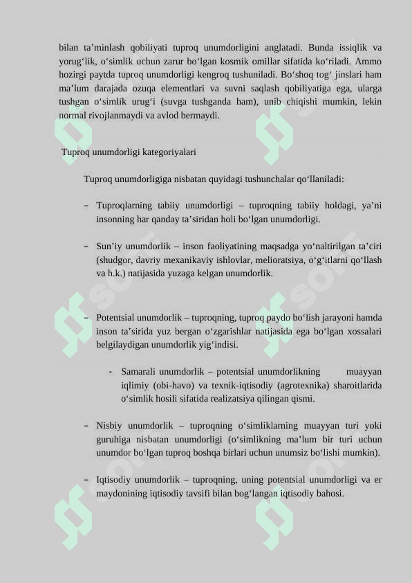 Tuproqning tarkibi uning mineral va suyuq qismlari oziq elementlari manbai sifatida 4