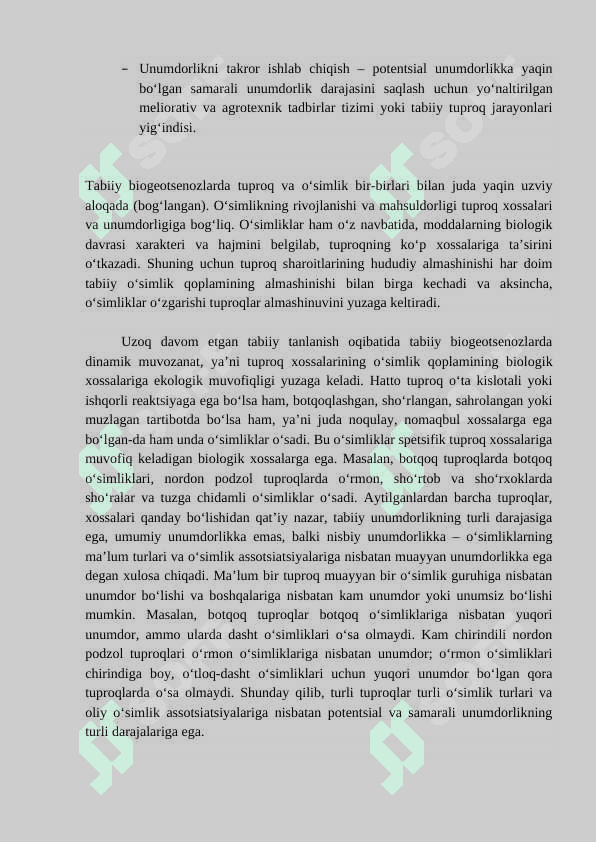 Tuproqning tarkibi uning mineral va suyuq qismlari oziq elementlari manbai sifatida 5