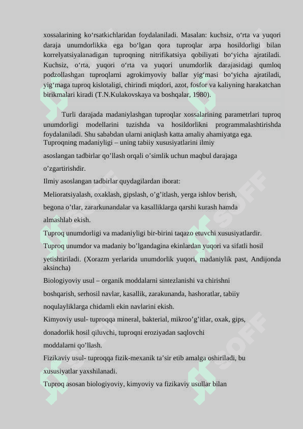 Tuproqning tarkibi uning mineral va suyuq qismlari oziq elementlari manbai sifatida 8