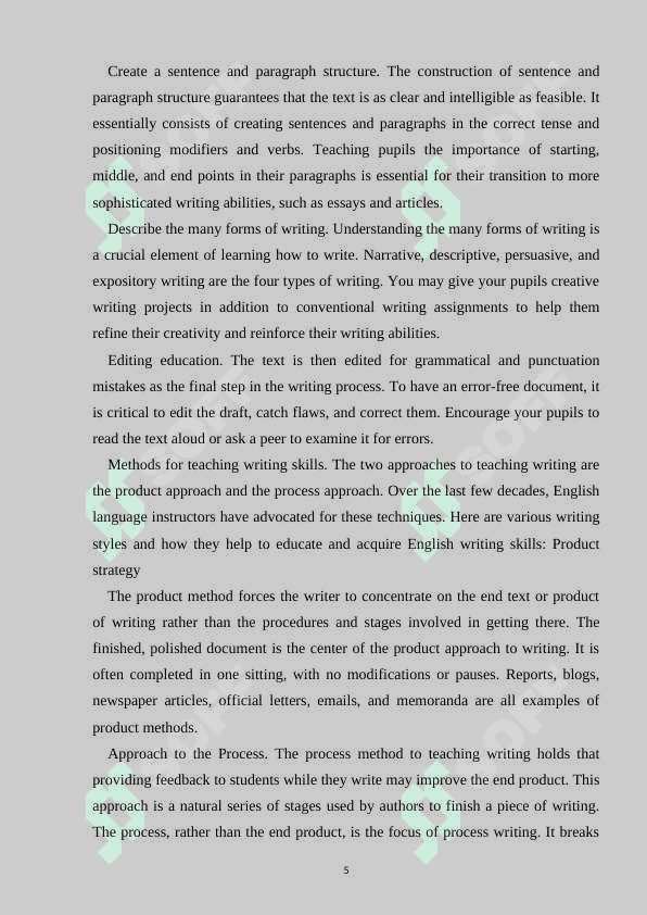 Teaching writing to students of professional colleges in english lessons 6