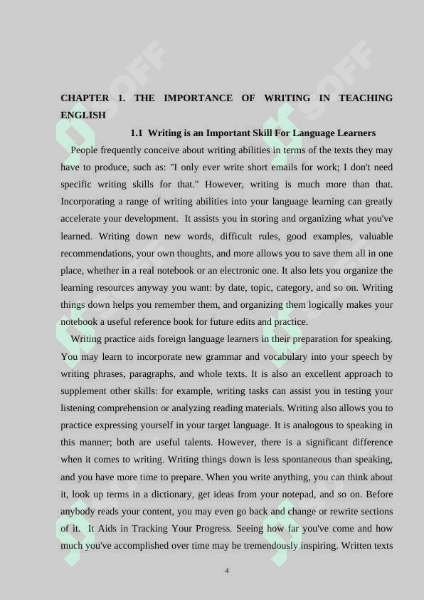 Teaching writing to students of professional colleges in english lessons 4