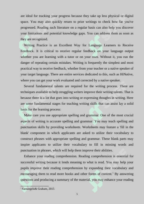 Teaching writing to students of professional colleges in english lessons 5