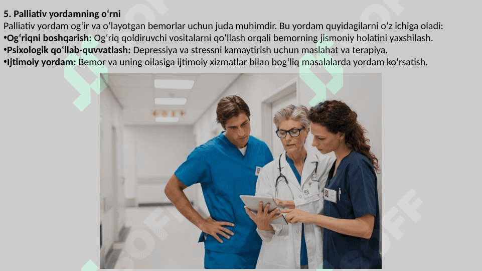 OG’IR VA O’LAYOTGAN BEMORLAR BILAN MULOQOTNING O’ZIGA XOSLIGI 8