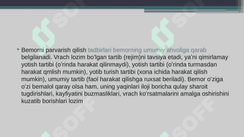Og’ir bemorlar parvarishi. Reanimatsion yordam asoslari 2
