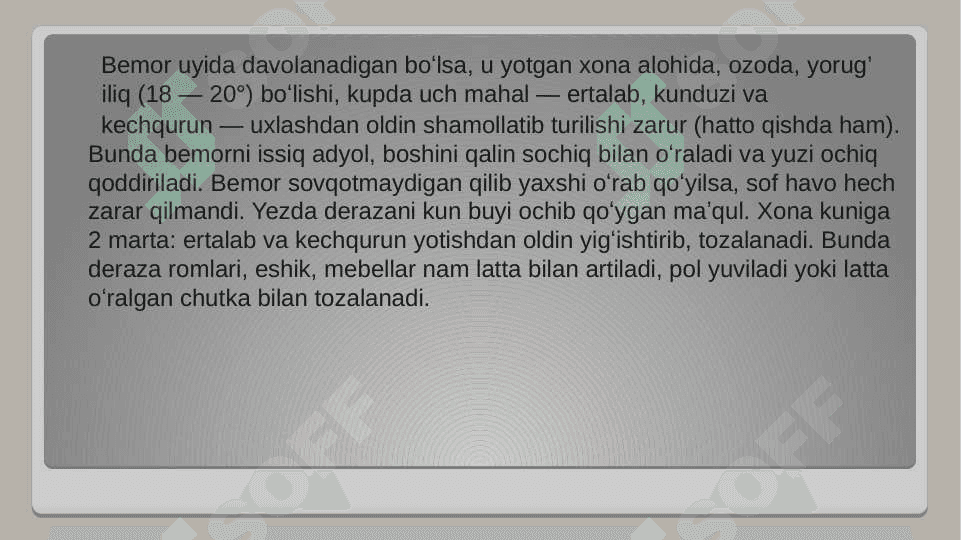 Og’ir bemorlar parvarishi. Reanimatsion yordam asoslari 3