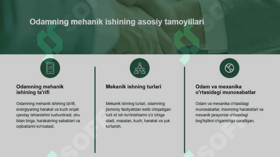 Odamning mehanik ishi. Ergometriya 3