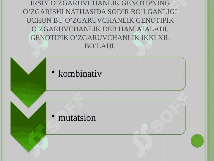 O’ZGARUVCHANLIK VA UNING TURLARI 6