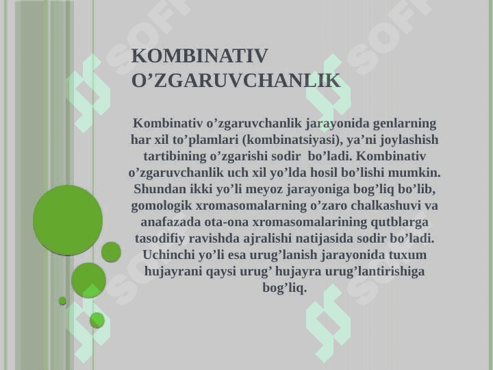 O’ZGARUVCHANLIK VA UNING TURLARI 7