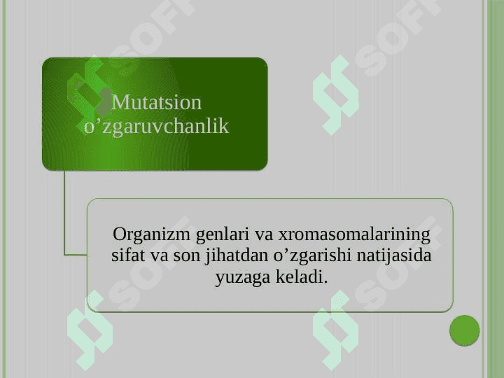 O’ZGARUVCHANLIK VA UNING TURLARI 8
